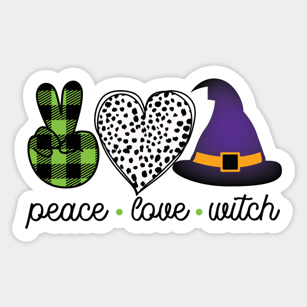 Peace Love Witch Sticker by SandiTyche